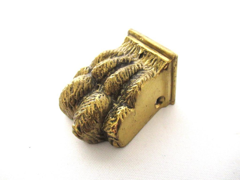 Brass Trinket Box with Lion Paw Feet and Swan Handle at 1stDibs