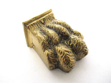 1 (ONE) Brass Lion Paw, Solid Brass Claw or Foot, Antique Cabinet Hardware. Authentic furniture restoration supplies