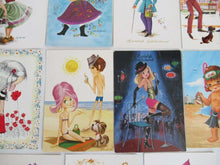 UpperDutch:Postcards,Retro Postcards, Set of 11 Used Vintage Cards 1970s.