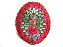 UpperDutch:Sewing Supplies,Peacock Applique, 1930s Vintage Embroidered Peacock bird applique, application. Sewing supply.