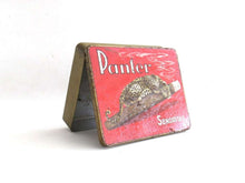 UpperDutch:Tin,Panter Senoritas. Dutch cigar tin. Collectible advertising, cigar tin.