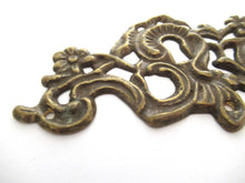 Vintage Keyhole cover Escutcheon, flowers. Furniture hardware.