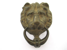 Solid Brass Lion Head Door Knocker.