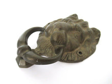 Solid Brass Lion Head Door Knocker.