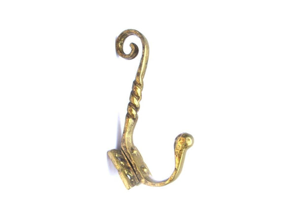 Vintage brass ornate wall hook - brass kitchen or towel hook. – UpperDutch