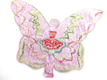UpperDutch:,Butterfly Fairy applique, 1930s embroidered applique. Vintage sewing supply, crazy quilt.