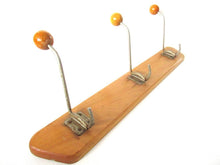 UpperDutch:Wall hook,Vintage Coat Rack metal hooks with wooden knobs.