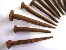 UpperDutch:,Rusty hand forged nails 12 pcs 3", authentic antique restoration hardware. Rustic decoration, real iron spikes, scary supply,