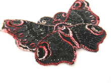 Butterfly 1930s vintage embroidered applique. Vintage patch, sewing supply. Applique, Crazy quilt.