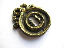 Antique Bow Escutcheon, Solid Brass, Keyhole Cover.