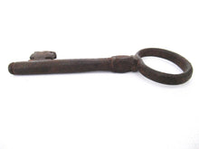 Large Antique Skeleton Key - Beautiful 5 inch antique metal key, shabby, rusty. Old Rusty Key.