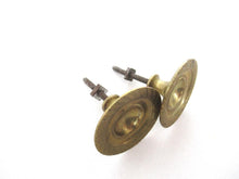 Set of 2 Antique brass Drawer knobs, Cabinet pull. Brass cabinet hardware.