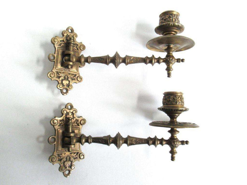 Set of 2 Antique Solid Brass Victorian Piano Candelabra, Candle Holder –  UpperDutch