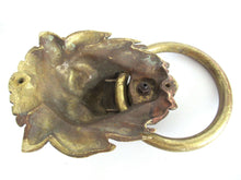 UpperDutch:Door knocker,Door Knocker Lion Head Antique Solid Brass 9'' inch.