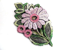 UpperDutch:Sewing Supplies,Flower Patch - Applique, 1930s vintage embroidered applique. Vintage floral patch, sewing supply.