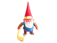 UpperDutch:Gnomes,1 (ONE) Gnome figurine, Gnome after a design by Rien Poortvliet, Brb Gnome, David the Gnome, gnome playing hockey.