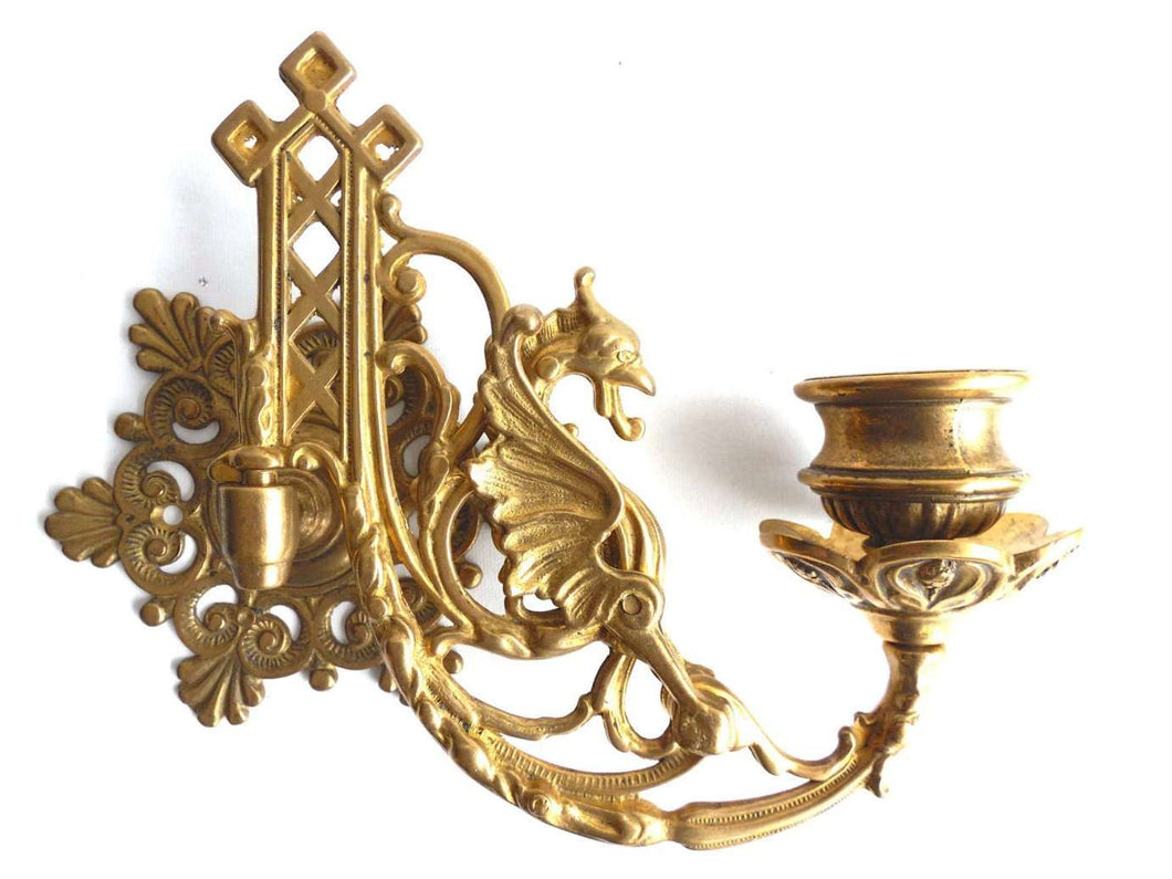 Sconce Candle Stand - Antique Brass