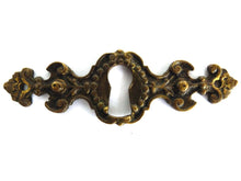 UpperDutch:Hooks and Hardware,Antique Solid Brass Keyhole plate, cover, escutcheon, Antique key hole frame.