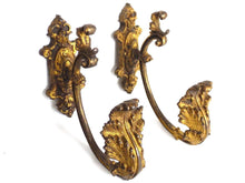 UpperDutch:Hooks and Hardware,Curtain Tie backs, A pair of Antique Ormolu Curtain Hold Backs - Curtain Tie Backs, Victorian Style, Curtain hook.