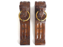 UpperDutch:Home and Decor,Corbels, Antique Set of 2 Wooden Corbels, Carved Wood, Corbels, Lion Head, Furniture, Ornament, restoration.