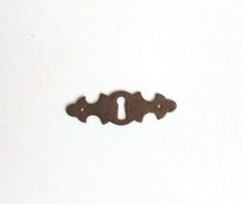 UpperDutch:Hooks and Hardware,One Keyhole cover, shabby, rusty keyhole frame, Antique metal Escutcheon.