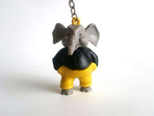 UpperDutch:Land of Magiful,1 Elephant Key chain / dressed elephant figurine / keychain, 60s key chain / large zipper pull charm / bag charm / jumbo