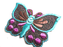 UpperDutch:Sewing Supplies,Butterfly Patch, 1930s vintage embroidered applique. Vintage patch, sewing supply. Applique, Crazy quilt.