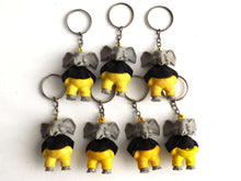 UpperDutch:Land of Magiful,1 Elephant Key chain / dressed elephant figurine / keychain, 60s key chain / large zipper pull charm / bag charm / jumbo