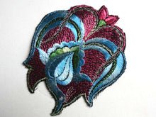 UpperDutch:Sewing Supplies,Applique, Flower applique, 1930s vintage embroidered applique. Vintage floral patch, sewing supply.