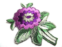 UpperDutch:Sewing Supplies,Flower applique, 1930s vintage embroidered applique. Vintage floral patch, sewing supply.