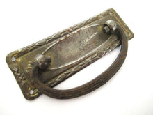 UpperDutch:Pull,Authentic Brass Rusty Drawer Handle, Escutcheon, Drop pull.