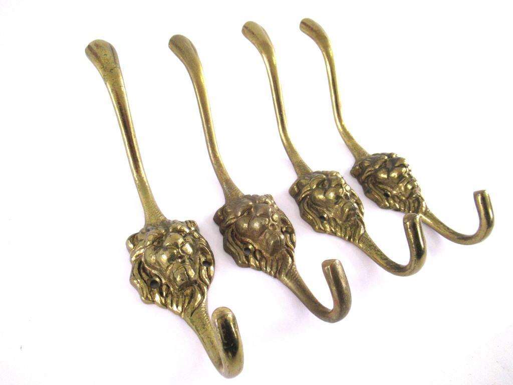 Lion Head Wall hook, Solid Brass Coat hook. Decorative animal storage –  UpperDutch